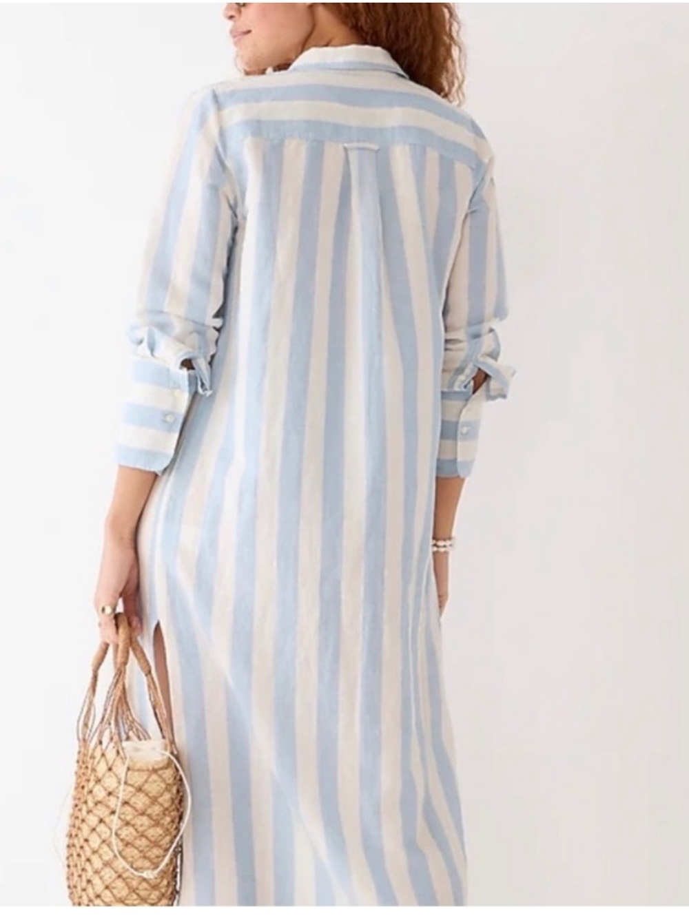 J. Crew Long Beach shirt in striped linen-cotton blend. Size XXL. - Picture 2 of 15